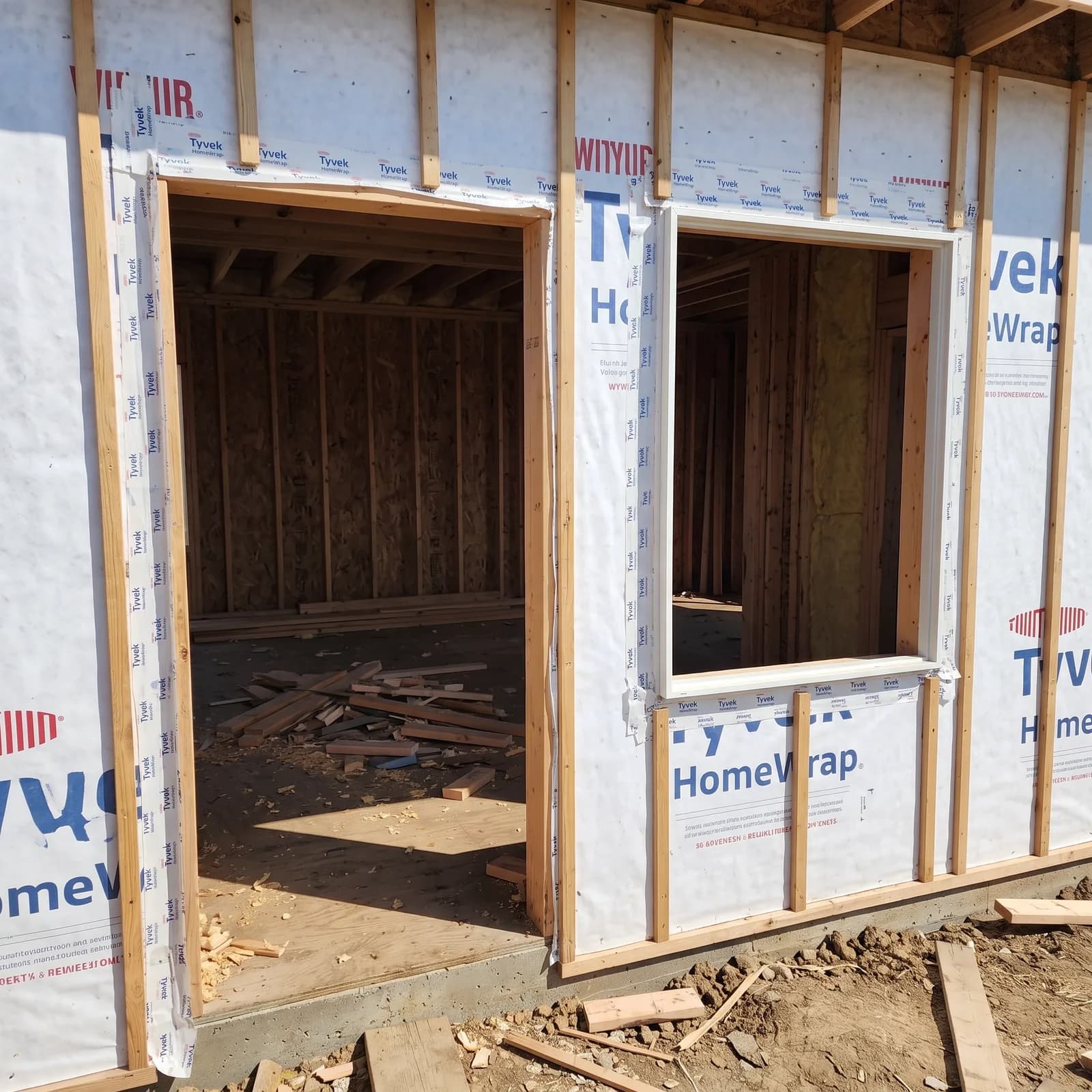 Framed and wrapped window openings by ORC in Cedar Rapids