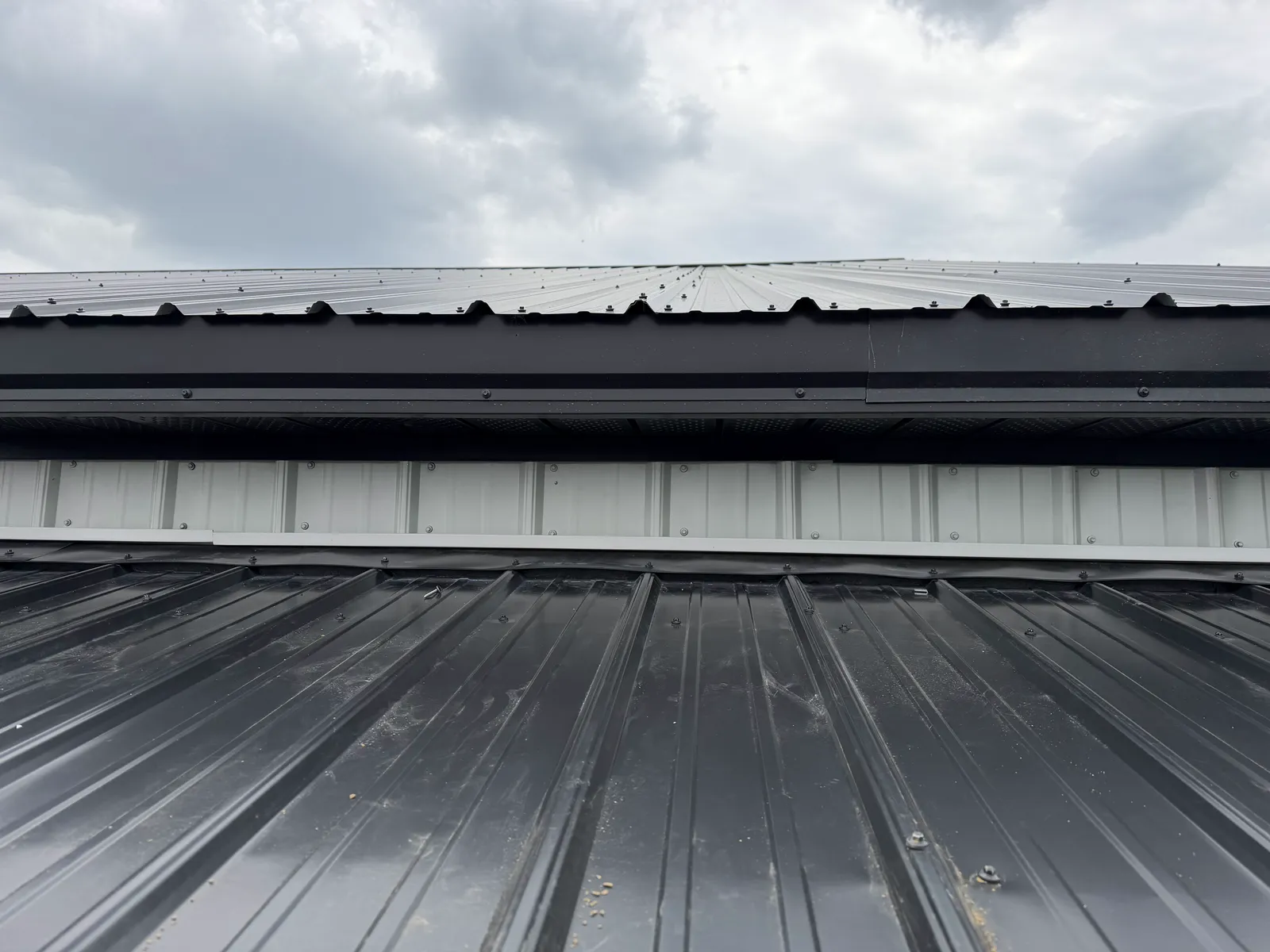 ORC-installed metal roof on a building in rural Eastern Iowa
