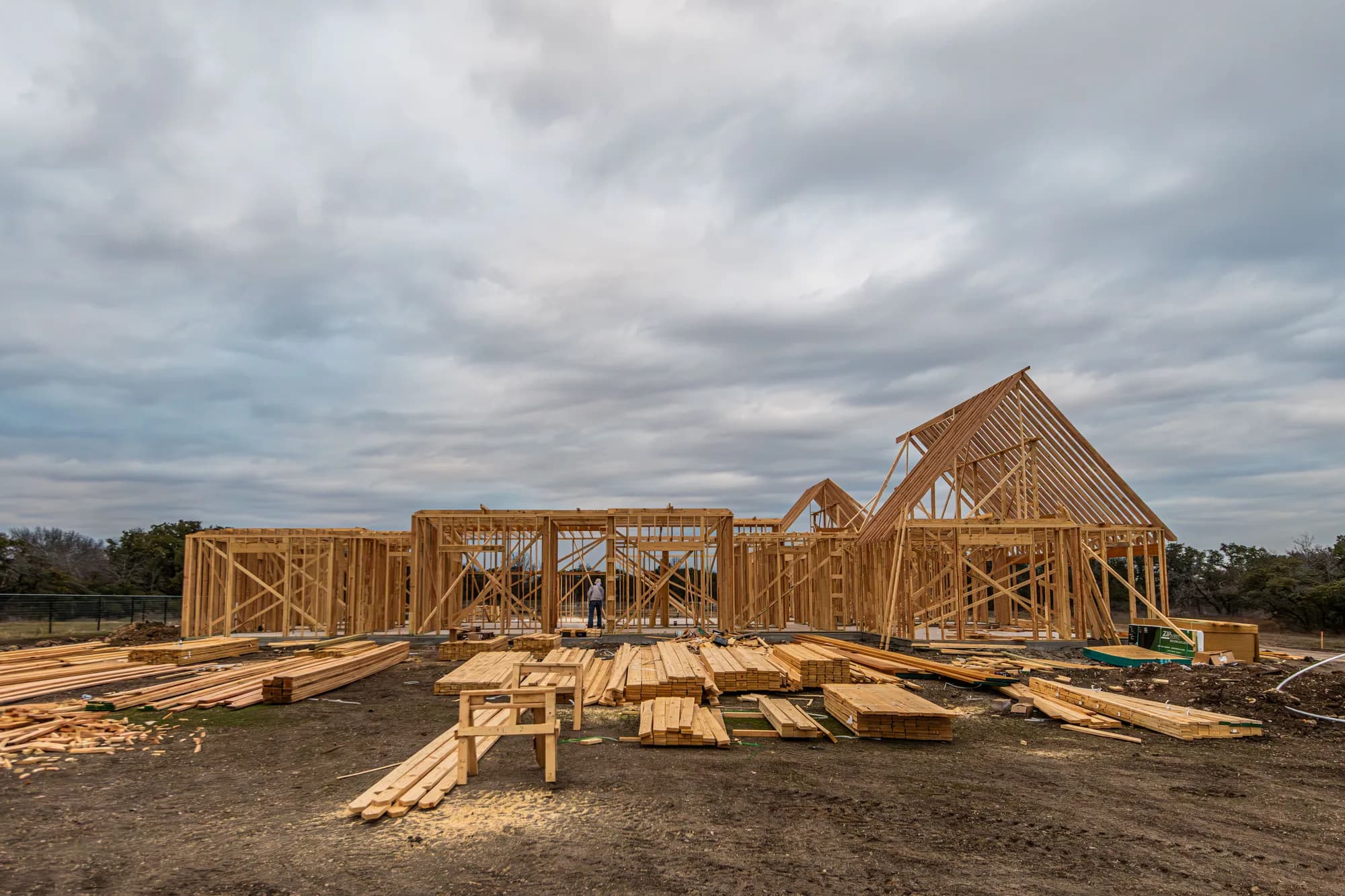 New home timber framing structure built by ORC in Eastern Iowa