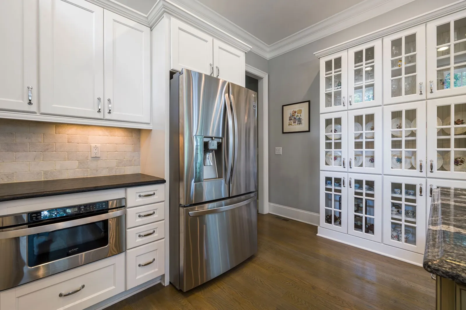 Finished modern kitchen remodel by ORC in Eastern Iowa